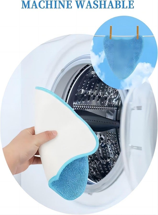 Planially 6 Pack Reusable Replacement Refills Steam Mop Pads Compatible with Hoover WH01100 WH20200, Microfiber Washable Cleaning Pads Fits for Vax S2 S2C S3 S3S, 12.6×8.7Inch - Image 5